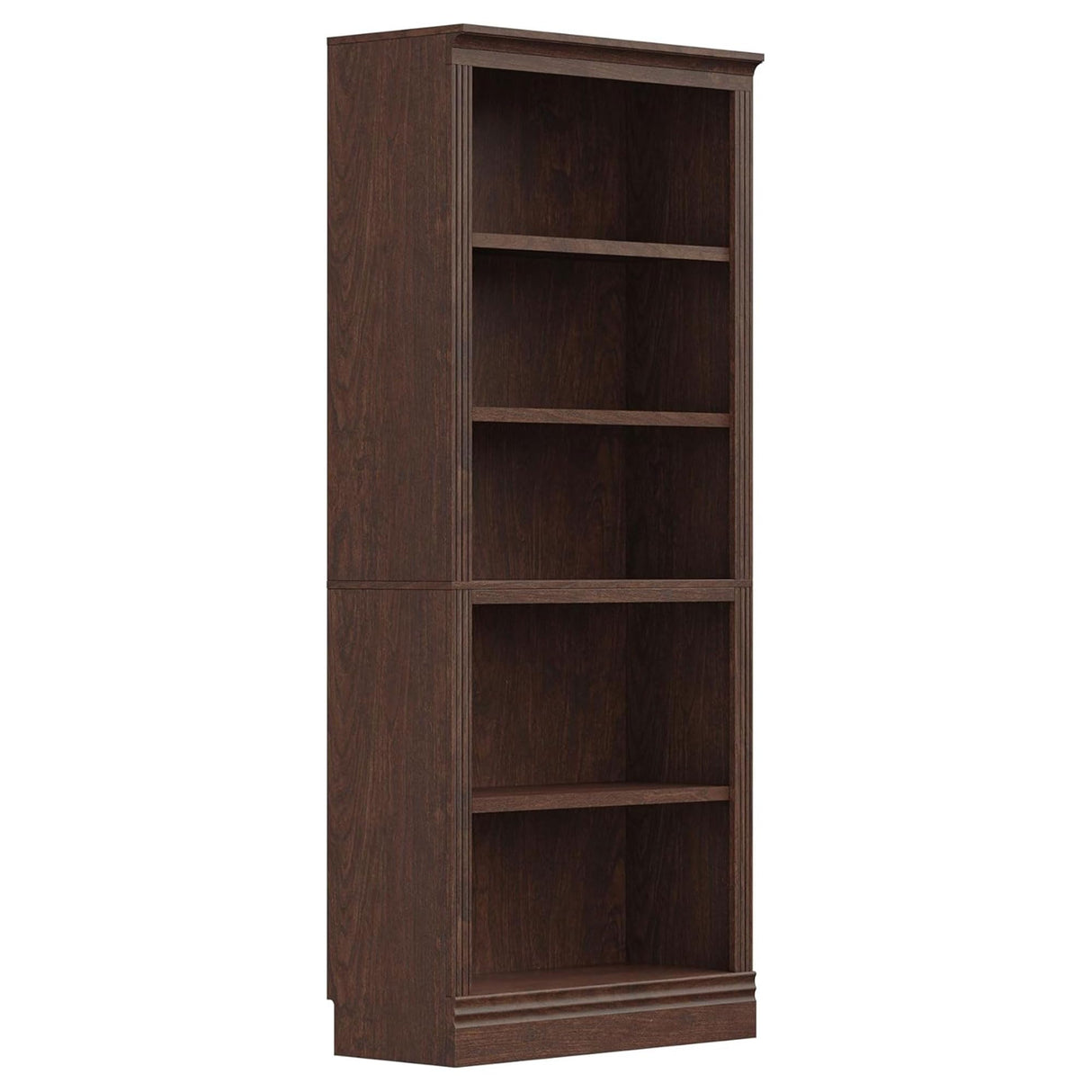 JAHRSTIM Halston Standard Bookcase, Adjustable Storage Open Display Shelving Unit for Home and Office Space, 31.49”L x 13.77”W x 72.8”H, Dark Cherry JAHRSTIM