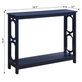 Convenience Concepts Omega Console Table with Shelf, Cobalt Blue Convenience Concepts