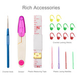 18 Pairs Bamboo Knitting Needles Set, Vancens Circular Wooden Knitting Needles with Colorful Plastic Tube, Small Tools for Weave are Included, 18 Sizes: 2mm - 10mm, 31.5" Length Vancens