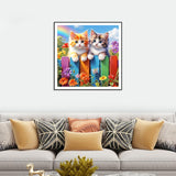 Anuver Cat Diamond Painting Kits for Adults, 5D DIY Diamond Art Kits for Beginners, Full Drill Diamond Painting Kits for Home Wall Decor, 12x12 Inch Anuver