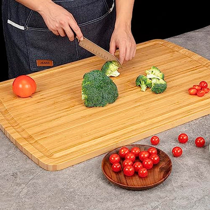 GaoMon 30" Extra Large Bamboo Cutting Board, XXXL Wood Cutting Board for Stove Top, Noodle Board, Over the Sink Cutting Board, Turkey Carving Board, Chopping Board for Meat Vegetables Cheese - WoodArtSupply