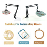 Hand Embroidery Hoop Holder Adjust Embroidery Hoop Stand Metal Embroidery Lap Stand Folding Hand Embroidery Stand Lap Cross Stitch Stand Hands, Suitable for Embroidery Hoops Femeoum
