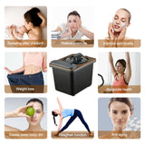 amocane Sauna Steam Portable Pot 4L, Stainless Steel Steam Generator for Saunas Home Spa Fumigation Steam Machine for Body Detox with Remote Control Anti-riot Device (110V, Wood Grain) amocane