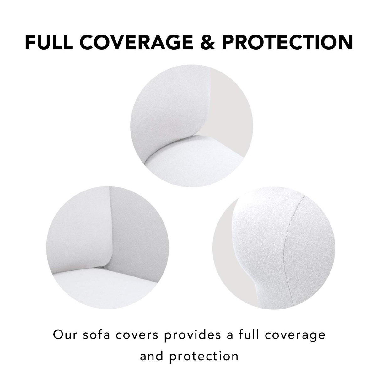 PureFit Super Stretch Sofa Slipcover – Spandex Non Slip Soft Couch Sofa Cover, Washable Furniture Protector with Non Skid Foam and Elastic Bottom for Kids, Pets （Loveseat, White PureFit