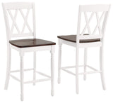 Crosley Furniture Shelby Wood X Back Counter Height Bar Stools Set of 2 Crosley Furniture