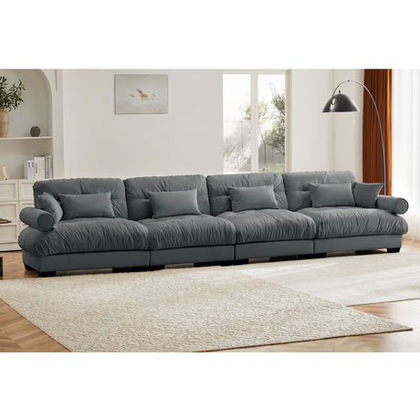 Super Comfort Oversized Modular Sectional Sofa, Deep Seat Convertible L Shaped Couch HouseOfZazla