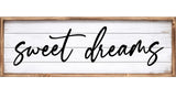 UPPER DECOR Sweet Dreams Wall Decor Above Bed 42''×15'' Large Bedroom Wall Sign Farmhouse Bedroom Sign Wood Framed Guest Room Decor Master Bedroom Wall Decoration UPPER DECOR