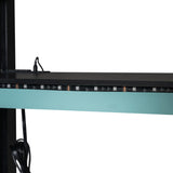 Modern Full Size Wood Gaming Loft Bed with Desk and Wardrobe,USB Port and RGB LED Light,for Kids Teens Adults Bedroom Use (Cloud Blue#RGB, Full) Brabrety