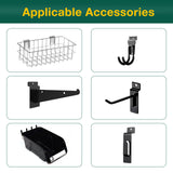 Yuzzy Slat Wall Paneling 2 x 4ft, Garage Slatwall Panel Wall Storage Systems, Heavy Duty PVC Garage Wall Organization (White) Yuzzy