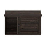 Furinno Peli Farmhouse Hidden Cat Litter Box with Divider, Ebony Furinno