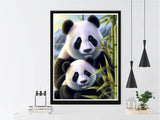 VAIIEYO 5D Diamond Art Kits for Adults Panda, Diamond Painting Animal, Paint by Numbers Full Drill Round Rhinestone Craft Canvas for Home Wall Decor Gift 12x16 inch-8 VAIIEYO