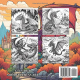 The World Of Dragons: Relaxing coloring book for adults and teens for stress free and Mindfullness WoodArtSupply