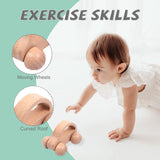 6 Pieces Toy Set- Wooden Baby Toys for Babies 0-6 Months,Wooden Toys for Babies Rattles with Bells,Wooden Rattles Push Car,Wood Teething Toys Gifts for Boys Girls,Montessori Toys for Babies 0-6 Months YunHe XinQiao Toys Factory