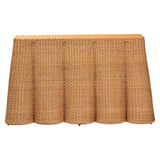 bali & pari Palm Bohemian Honey Scallop Rattan Console Table bali & pari