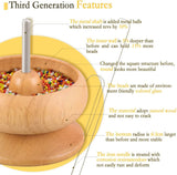 hobbyworker Upgrade Wooden Bead Spinner with 2 Pcs Big Needles,8000 Pcs Seed Beads and 1 Surprise Gift Pack for Jewelry Making Tools,Quickly Stringing Beads Tool, Manual Operated hobbyworker