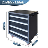 JZD Metal Garage Storage Cart with 4 Locking Drawers JZD