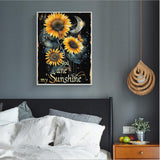 MaiYiYi Dream Catcher Diamond Painting Kit, 5D Full Round Drill You are My Sunshine Paint with Diamond, Wind Chimes Sunflower Diamond Dots Art for Adult Beginners Home Wall Decor (12 x 16 inches) MaiYiYi