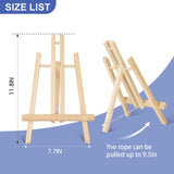 ESRICH 2 Pack 11.8" Wood Easels,Small Tabletop Display Stand,Easel Stand for Painting,Painting Party,Kids Student Tabletop Easels for Painting, Portable Canvas ESRICH