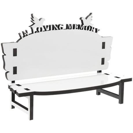 Ipetboom Office Practice White Embryo DIY Crafts Sublimation Blank Chair Decor Table Ornament DIY Chair Craft Sublimation Photo Bench Sublimation Decoration Wooden Doll House Dining Table Ipetboom