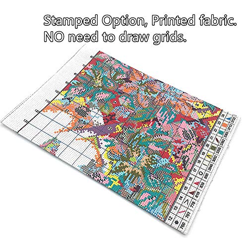 Cross Stitch Kits, Three Birds Awesocrafts Easy Patterns Cross Stitching Embroidery Kit Supplies Christmas Gifts, Stamped or Counted (Birds, Stamped)