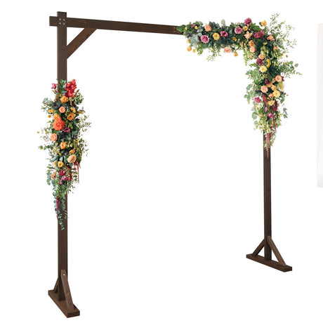 7.2FT Wooden Arch, Wedding Arch for Ceremony, Gorgeous Wooden Arbor Decoration, Wedding Arch for Lawn, Rustic Square Wedding Arch, Wooden Arch for Proposal Wedding Birthday Party, Outdoor UDeuxff