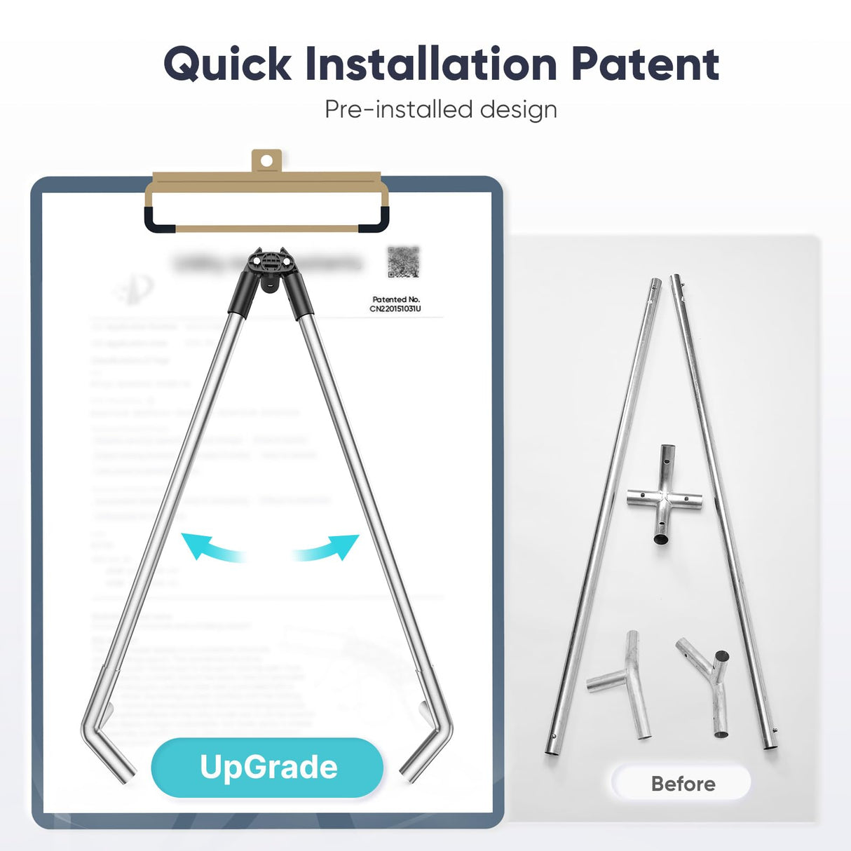 ADVANCE OUTDOOR 10x20 ft Easy-to-install Carport, Save 50% Installation Time, Heavy Duty Car Canopy Garage Boat Shelter Party Tent, Gray ADVANCE OUTDOOR