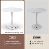 Ufurpie Round Dining Table Set for 4, 5-Piece Farmhouse Dining Table with 4 Chairs for Dining Room & Coffee Shop & Small Spaces Ufurpie