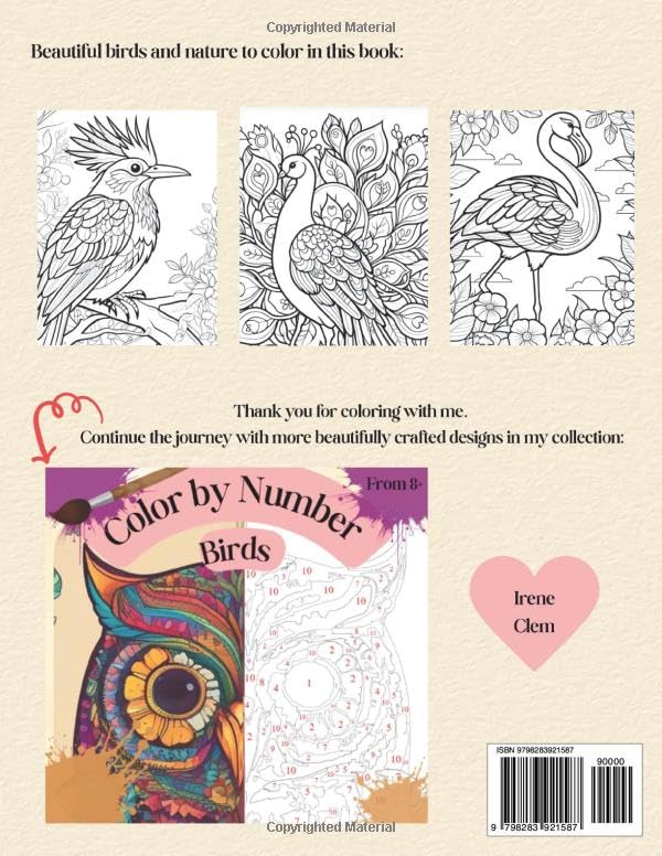 Beautiful Birds Coloring Book For Kids Ages 4-10: A Fun and Easy Coloring Adventure with Beautiful Birds, Trees, and Nature Scenes for Kids Ages 4–10 Majosta