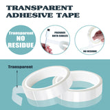 MEBMIK 2 Rolls 20mm x33m(108ft) Clear Heat Tape,Transparent High Temperature Heat Resistant Tape,Heat Transfer Tape for Heat Press and Sublimation,Heat Transfer Vinyl,No Residue MEBMIK