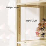 Zkfpet 67" High Display Cabinet with LED Lights, Curio Cabinet with Clear Doors, Collectibles Organizers Rack, for Home, Office(102cm/40in) Zkfpet