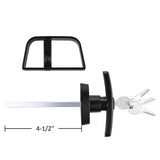 QANVEE Shed Door Latch T-Handle Lock Kit with 4 Keys,Storage Barn Shed Door Hardware Lock Set 4½" and 5½" Stem QANVEE