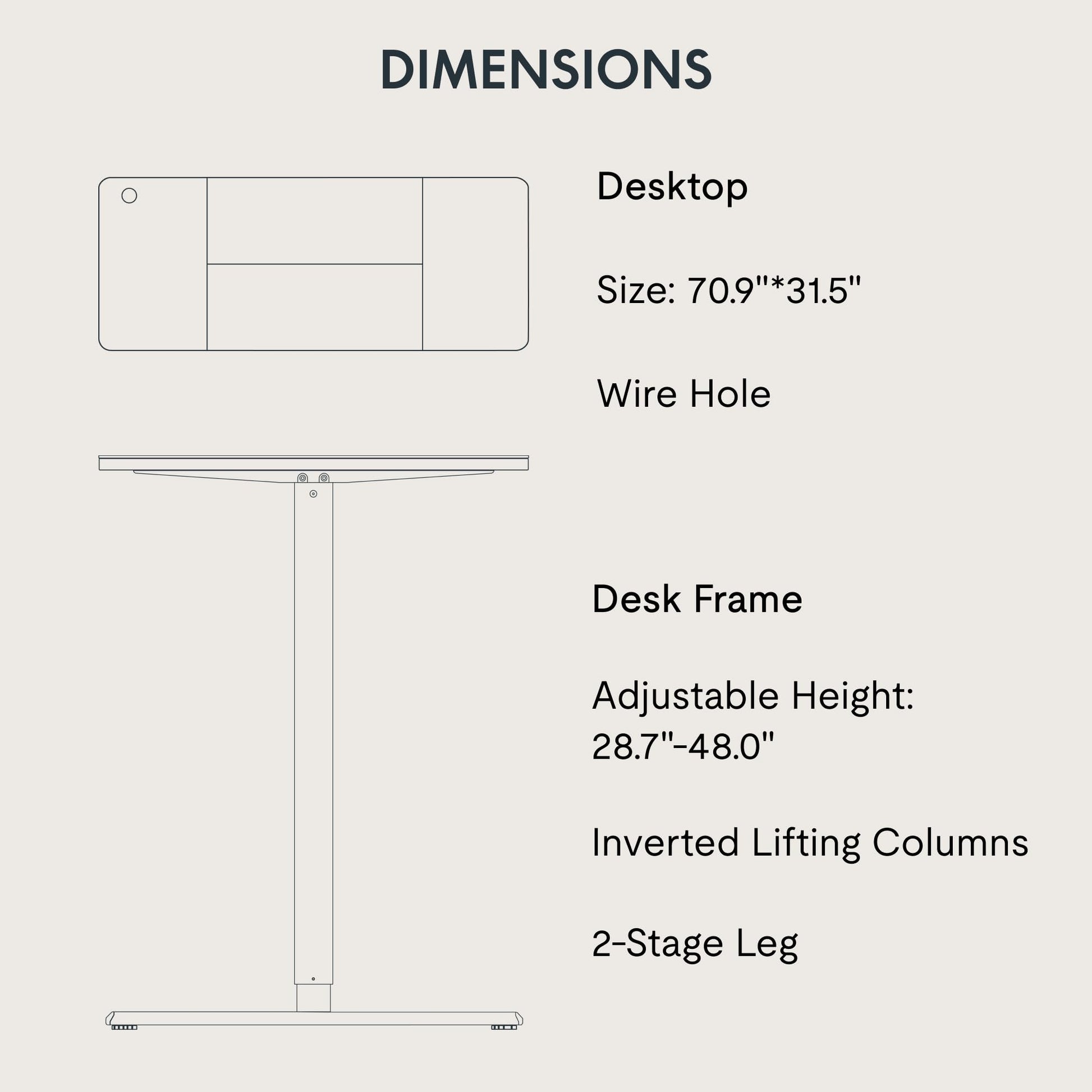 FitStand Standing Desk, Large 71x31 Inches Height Adjustable Stand Up Desk with Cable Management, Home Office Computer Desk with Memory Preset with Charging USB Port & Sedentary Reminder - WoodArtSupply