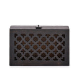 BHAVATU Mango Wood Decorative Wooden Box with Hinged Lid Ideal for Keepsakes, Trinkets, Jewelry and Other Stash (8" x 5" x 3") BHAVATU