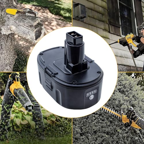 DTK 2Pack 6.5Ah Lithium-Ion Battery Replacement for Dewalt 18V XRP Ni-Cad DC9096 DC9098 DC9099 DE9039 DE9095 DE9096 DE9098 DW9095 DW9096 DW9098 DE9503 DTK