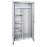 Sandusky Lee CAC1362472-05 Combination Garage Storage Cabinet, Steel Utility Cabinet with Adjustable Shelves, 72" H, Dove Gray Sandusky