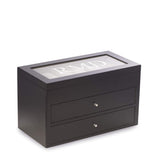 Bey-Berk Custom Personalized Watch Box Organizer - 36 Slot Luxury Solid Wood Designer Display, Large Watch Slots (Black) Bey-Berk