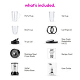 Magic Bullet Blender, Small, Silver, 11 Piece Set Magic Bullet