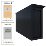 OSCHF Cube Shelf Bookcase with Base - Wooden 2 Tiers Floor Standing Low Storage Cabinet for Home and Office, 8-Cube Lattice Bookshelf, Black