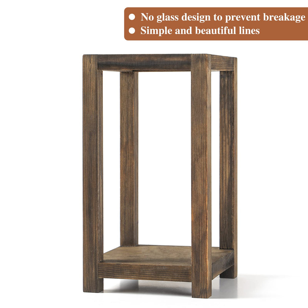 Wedding Lantern Centerpiece, Set of 2 Rustic Wedding Table Decoration, Farmhouse Decor, Wooden Candle Holder, Country Barn Wedding Gift （No assembly required） SUJUN