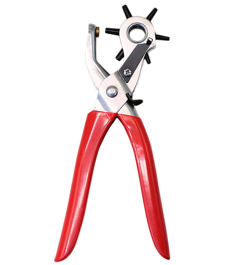 Leather Hole Punch,9" Belt Hole Puncher for Leather Heavy Duty, 6 Size Revolving Leather Belt Hand Hole Puncher (6 Size Revolving Leather Hole Puncher) YYaaloa