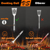 Grill Tools Set,Stainless Steel Grill Set for Men, 6pc BBQ Tools Grilling Accessories Kit with Spatula,Fork,Knife,Brush,Tongs & Carry Bag Grill Utensils Set for Outdoor Grill Dossini