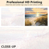 Rebotipy Paint by Number Kits for Adults Beginners, Easy Acrylic Simple Sunset on The Beach Adult Paint by Number Kits, DIY Dunes and Grass Paint by Numbers Kits for Home Wall Decor 16x20inch Rebotipy