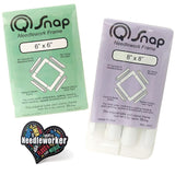 Q-Snap Set: 6 x 6 inch and 8 x 8 inch Frames Plus Decorative 'Needleworker' Sticker ThingamaJungle