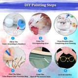 JUJUHOOD Funny Bathing Cat Paint by Numbers Kit for Adults Beginner & Kids Ages 8-12,Black Cat Paint by Number Without Easel, Simple Paint by Numbers for Gift Home Wall Decor (10x10Inch) JUJUHOOD