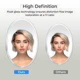 USHOWER Bathroom Mirror for Over Sink, 24x36 Inch Oval Frameless Mirror, Beveled and Polished, Decorative Wall Mirror for Bathroom, Bedroom, Vanity, Entryway, Modern and Elegant USHOWER