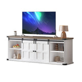 GAOMON 70" Farmhouse TV Stand for 80/75/70 Inch TVs,Entertainment Center Storage Cabinets w/Power Outlets and Sliding Barn Door,Rustic TV Stands for Living Room,Media Console Cabinet GAOMON