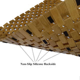 HJJKKH Bath Mat 23.6X23.6 inches, Square Natural Bathroom Rug, Non Slip Foldable Floor Shower Mat for Bathroom, Bathtub, Shower, Sauna, Hot Tub, Rayon Derived from Bamboo HJJKKH