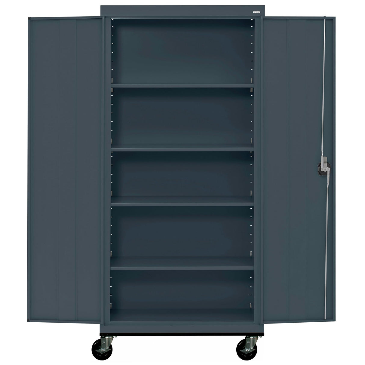 Sandusky Lee TA4R362472-02 Transport Series Mobile Storage Cabinet with Wheels, Adjustable Shelves, 230lb Capacity, 24" Depth x 36" Width x 78" Height, Charcoal Sandusky