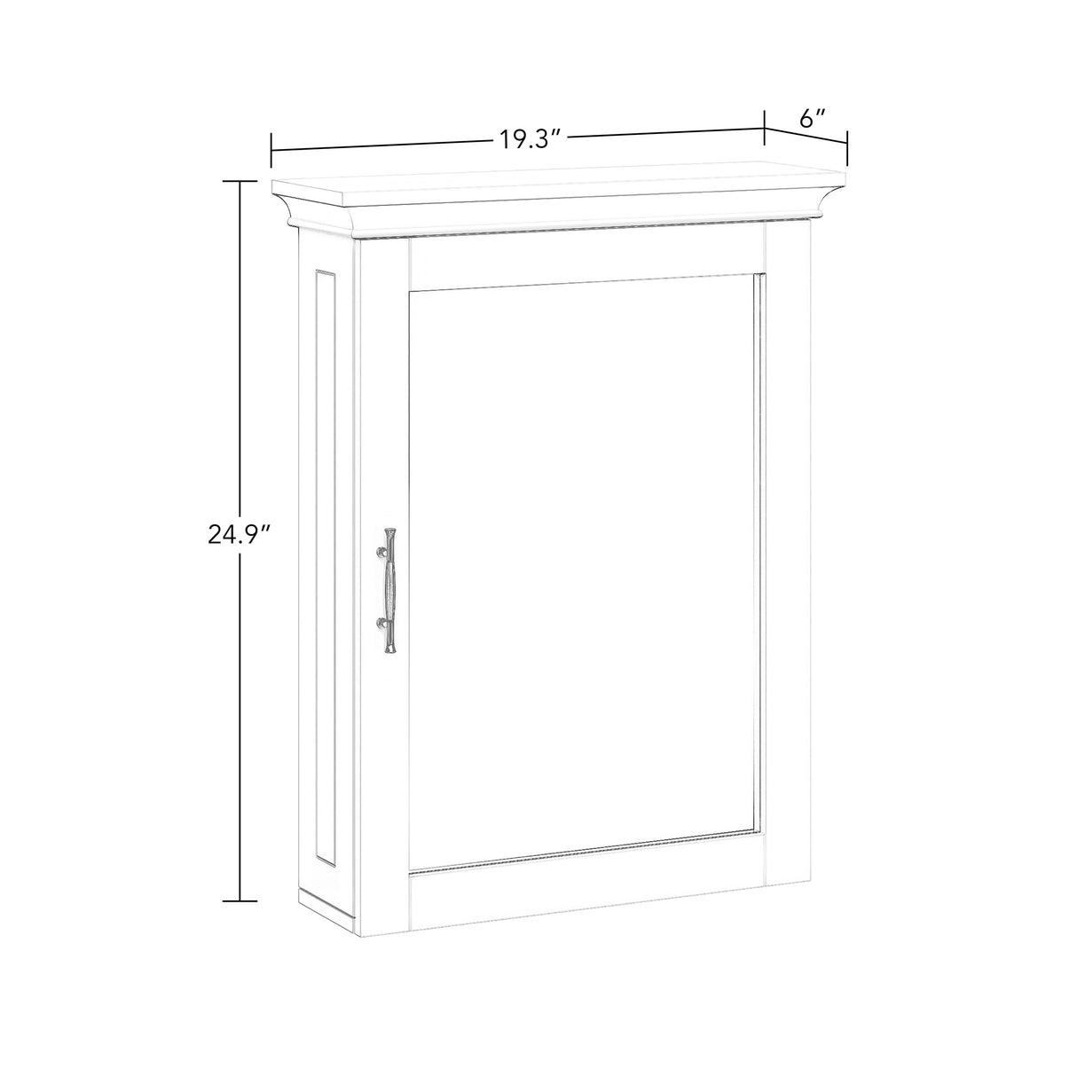 RiverRidge Somerset Wall Cabinet with Mirror Medicine Cabinet with Soft-Close Hinges & Adjustable Shelf Bathroom Mirror with Storage Shelves RiverRidge