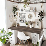 Kaboon Universal Tabletop 59.1"x23.62", Solid One-Piece Melamine Table Top, Double Desk L-Desk DIY, Home and Office Countertop,Eucalyptus/Dark Walnut Kaboon